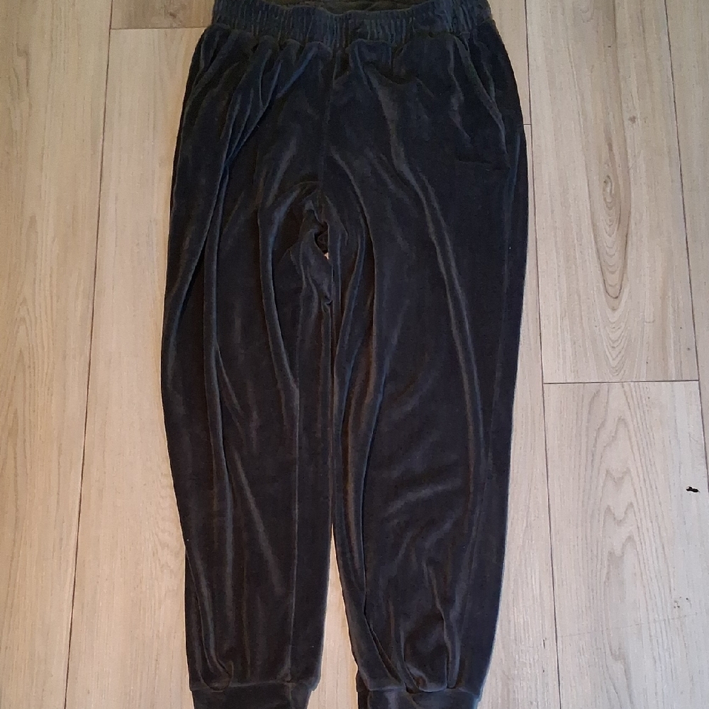 Women's Velvet Pajama Pants - Black